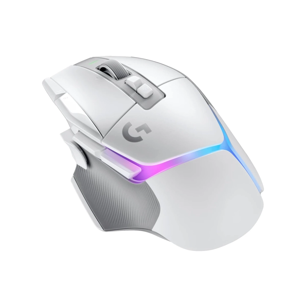 ماوس Logitech G502 X PLUS LIGHTSPEED الضوئي اللاسلكي مع مفاتيح LIGHTFORCE الهجينة، وLIGHTSYNC RGB، ومستشعر الألعاب HERO 25K، متوافق مع أجهزة الكمبيوتر الشخصية - macOS/Windows