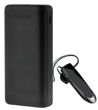 Bundle of 10000 mAh power bank and bluetooth earphone
