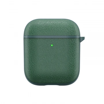 WIWU Calfskin Genuine Leather Airpods case- Green