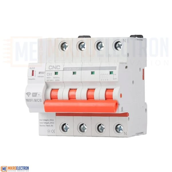 WIFI Smart Circuit Breaker Timer Remote Control APP 4P Din Rail Tuya