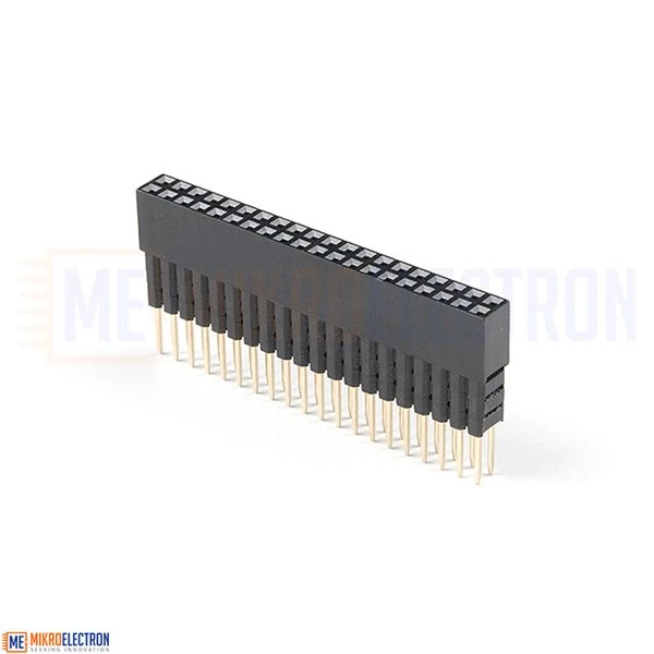 موصل GPIO أنثى ممتد - 2x20 دبوسًا (16 مم/7.30 مم)