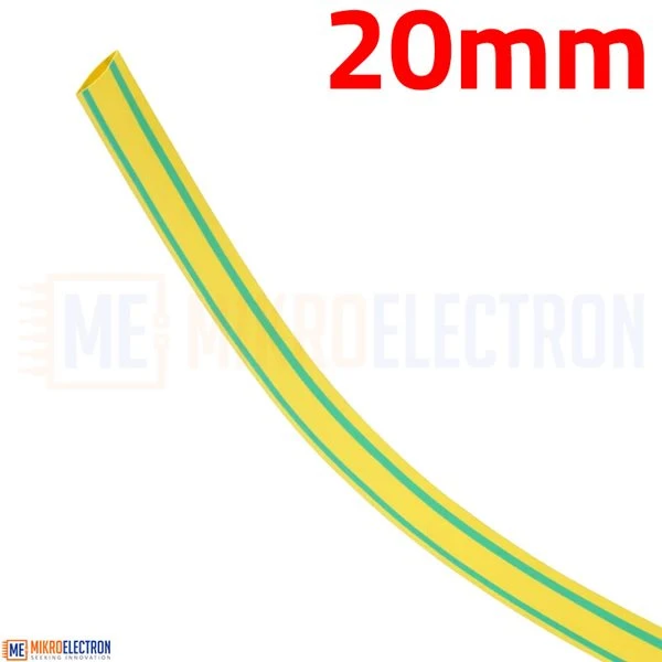 20mm Yellow Green Heat Shrink Tube - 1m