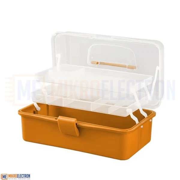 Plastic Storage Box Orange 30x20x15cm