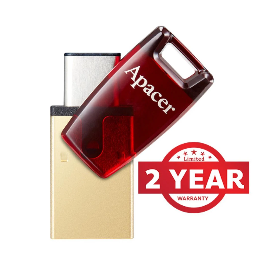 Apacer AH180 USB 3.1 وType-C Gen 1 Type-A / فلاش ميموري 32 جيجابايت