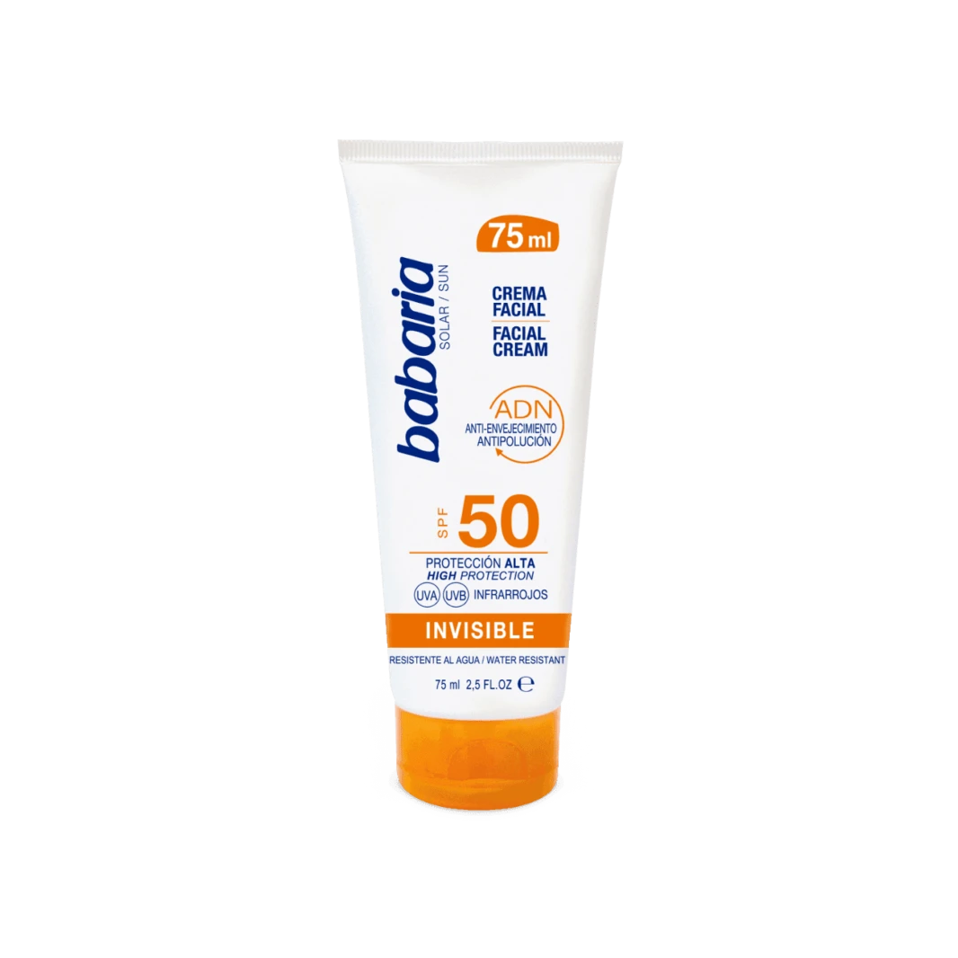Babaria باباريا كريم الوقاية من الشمس SPF 50 غير مرئي 75 مل