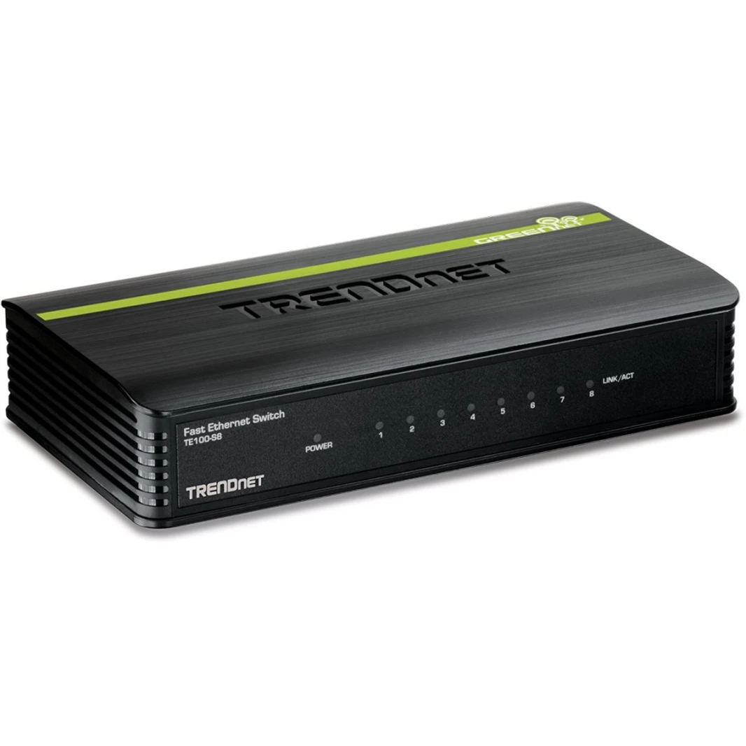 Trendnet 8-port 10/100Mbps N-Way Mini Green Switch (Plastic Case)