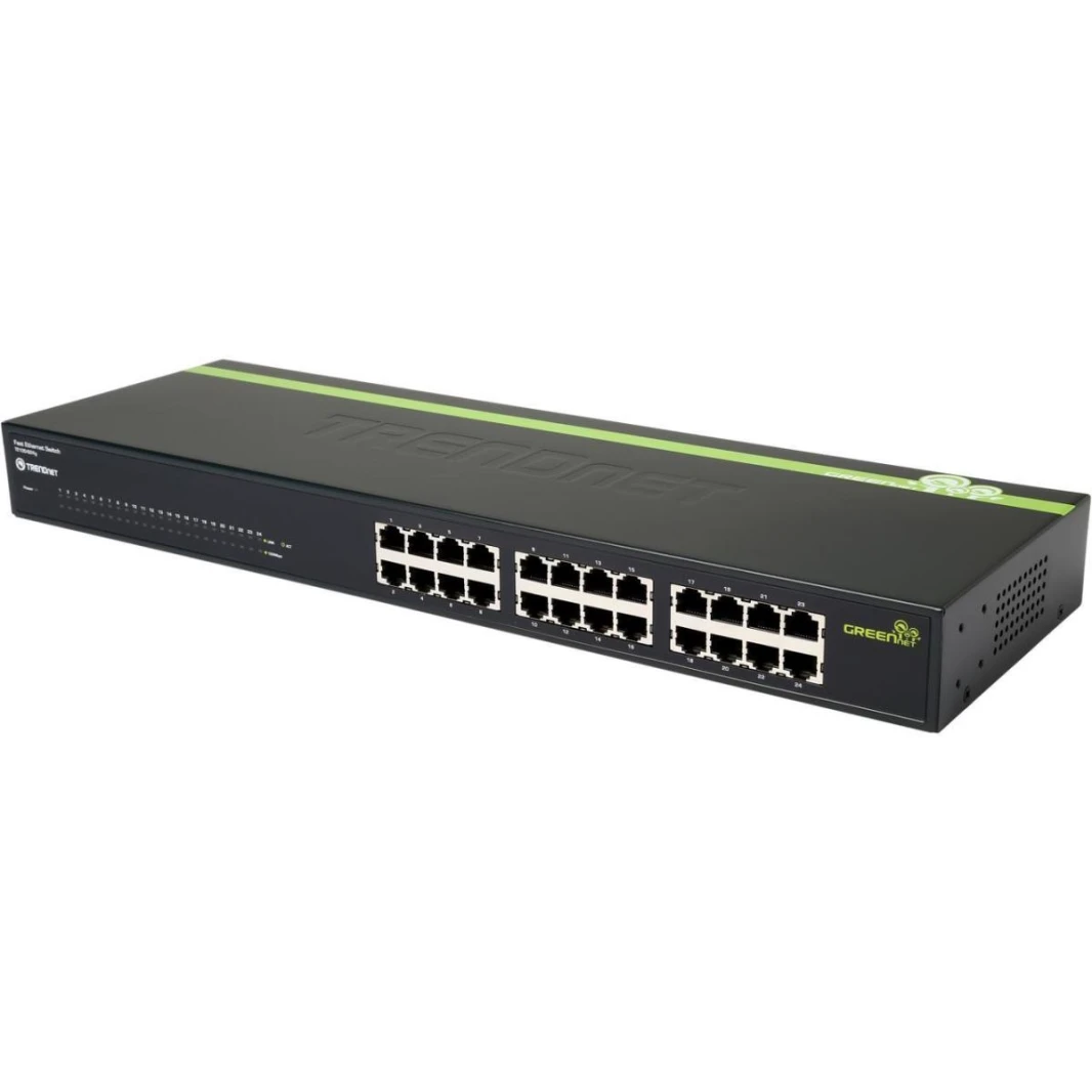 Trendnet 24-port 10/100Mbps Green Rackmount Switch