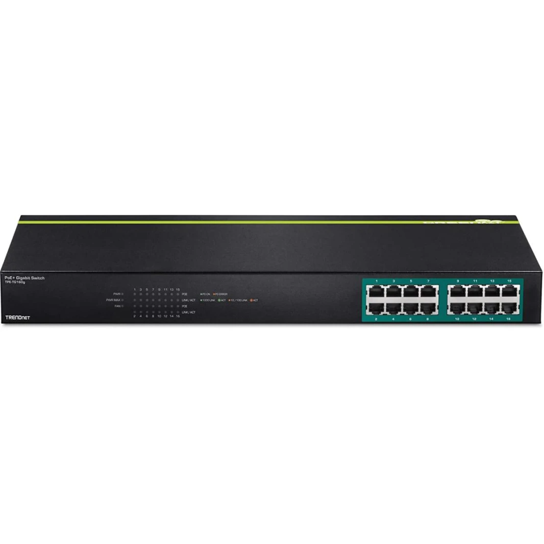 TRENDnet 16 Port Gigabit 10/100/1000Mbps PoE Switch