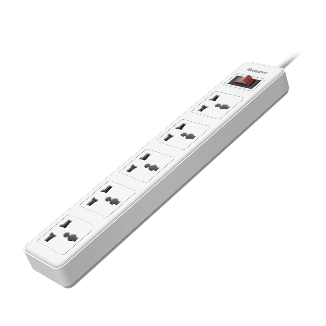 شريط طاقة Huntkey SSZ501 بمقبس المملكة المتحدة بخمسة منافذ