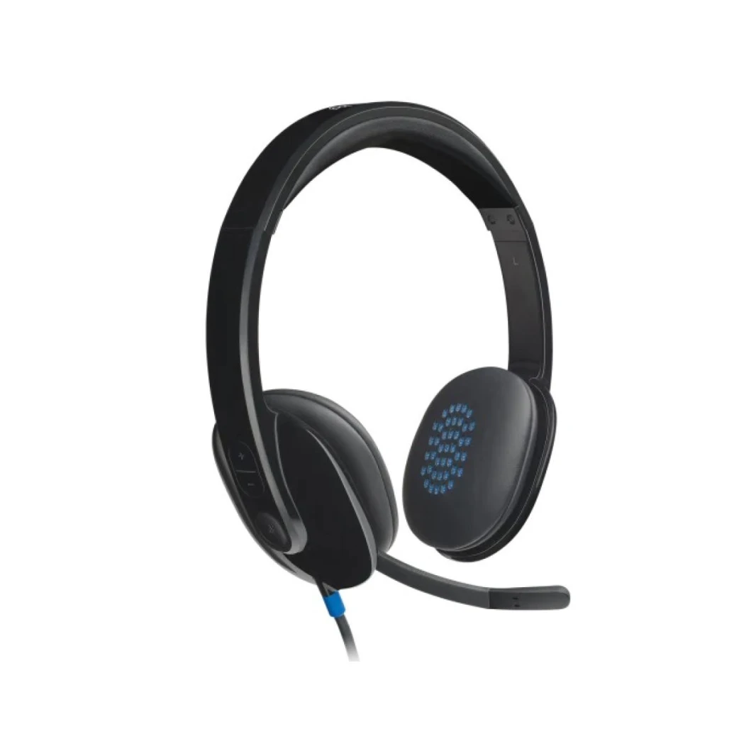 سماعة الرأس Logitech H540 USB عالية الأداء لنظامي التشغيل Windows وMac، معتمدة من Skype