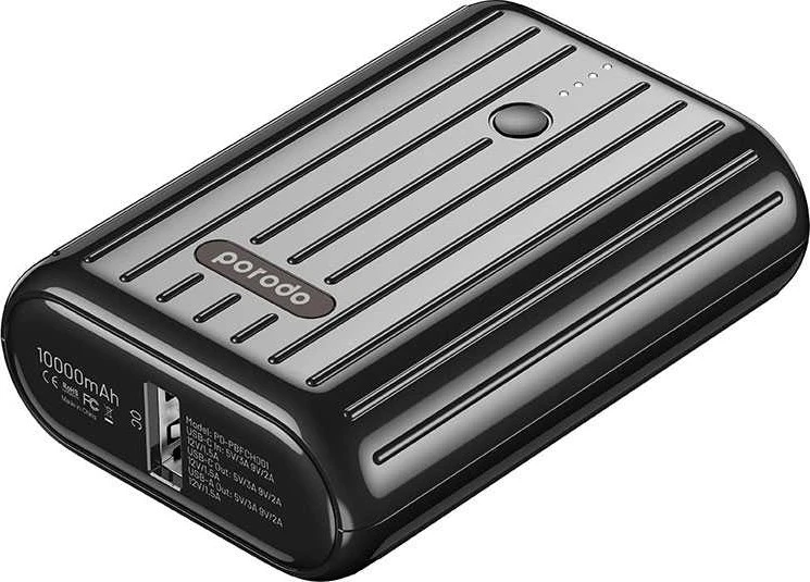 Power Bank PORODO 10000 mAh 18 watts – Black