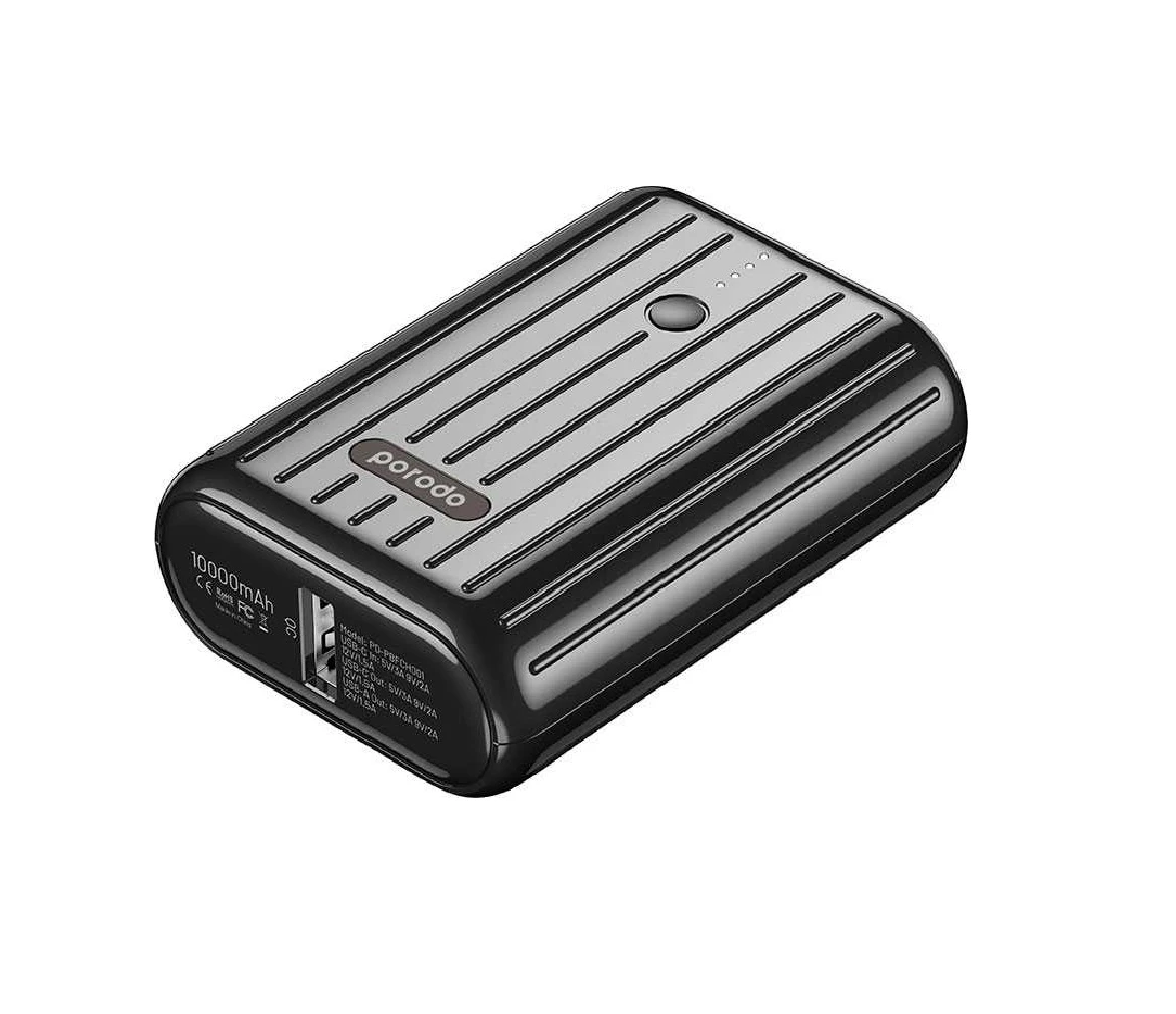 Power Bank PORODO 10000 mAh 18 watts – Black