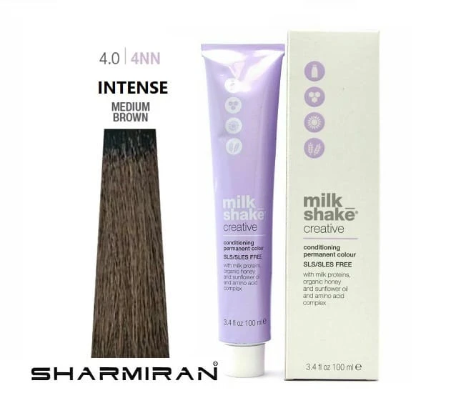 MILK SHAKE CREATIVE HAIR DYE NO4.0 4NN INTENSE MEDIUM BROWN 100 ML