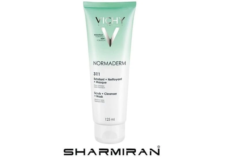 VICHY NORMADERM 3 IN 1 SCRUB AND CREAM CLEANSER AND MASK TUBE 125 ML