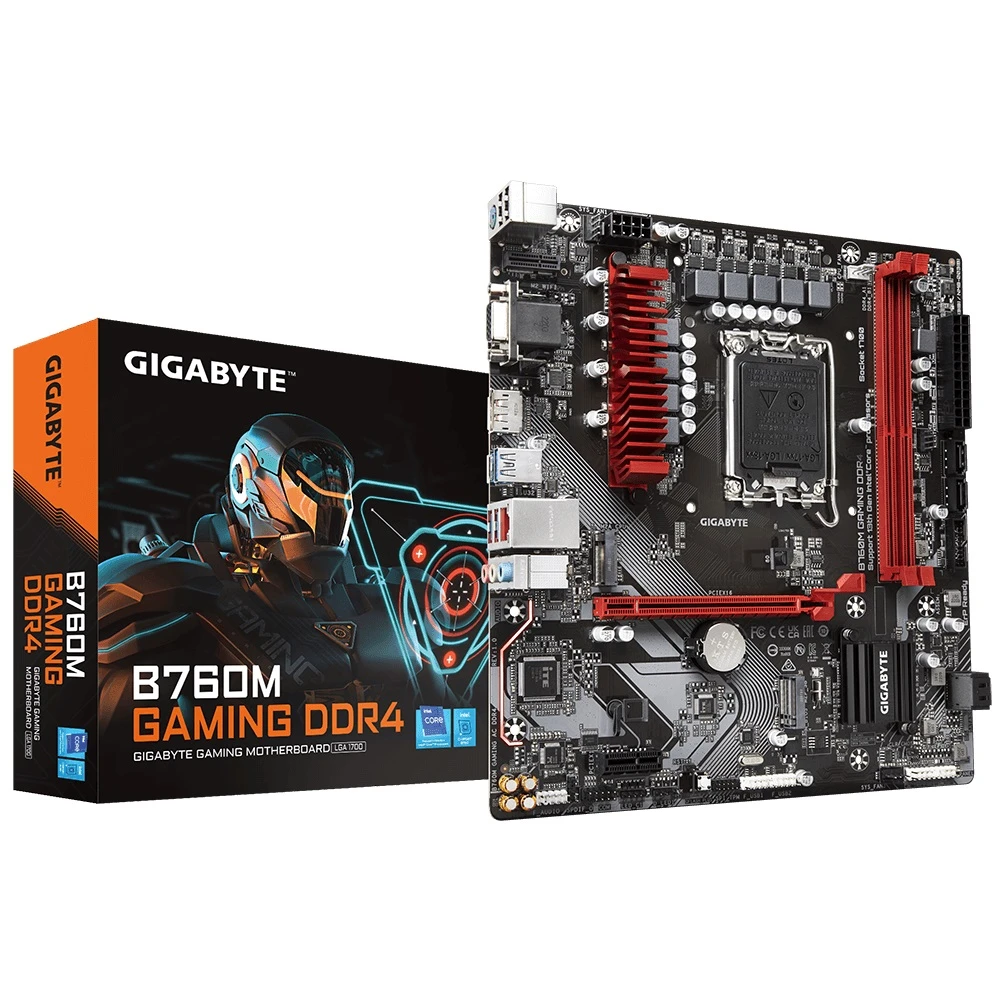 لوحة أم Gigabyte B760M Gaming DDR4، LGA 1700 لمعالجات Intel من الجيل الثالث عشر والثاني عشر، B760M-Gaming-DDR4