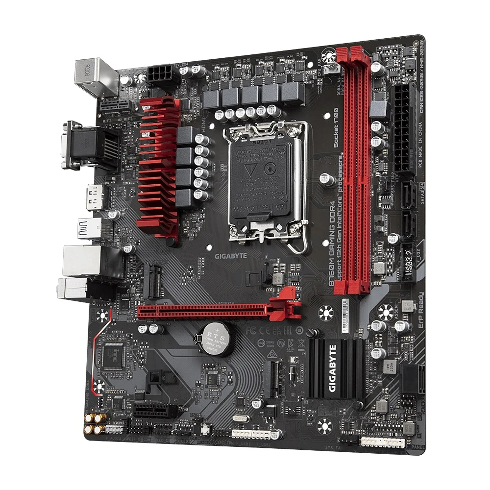 لوحة أم Gigabyte B760M Gaming DDR4، LGA 1700 لمعالجات Intel من الجيل الثالث عشر والثاني عشر، B760M-Gaming-DDR4