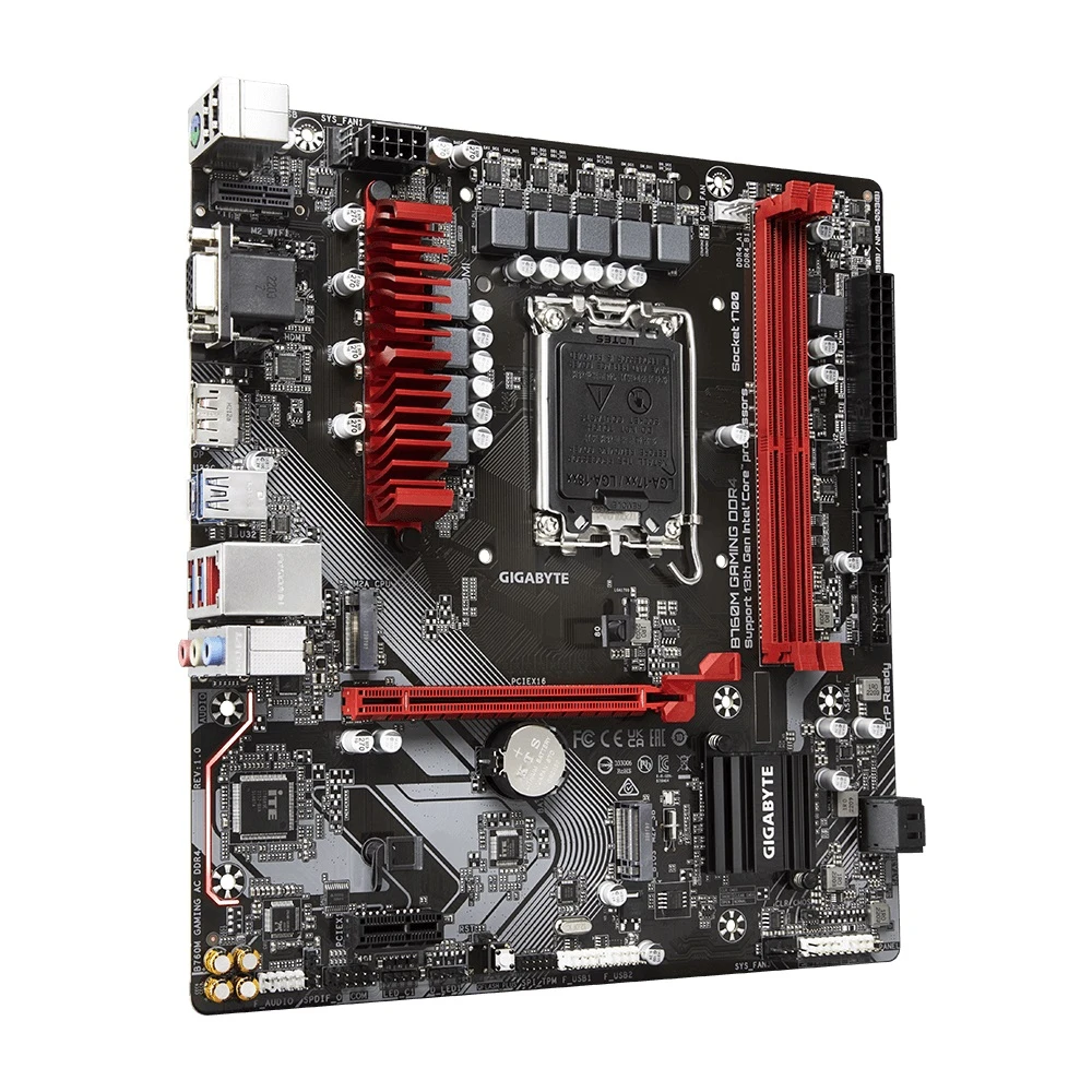 لوحة أم Gigabyte B760M Gaming DDR4، LGA 1700 لمعالجات Intel من الجيل الثالث عشر والثاني عشر، B760M-Gaming-DDR4