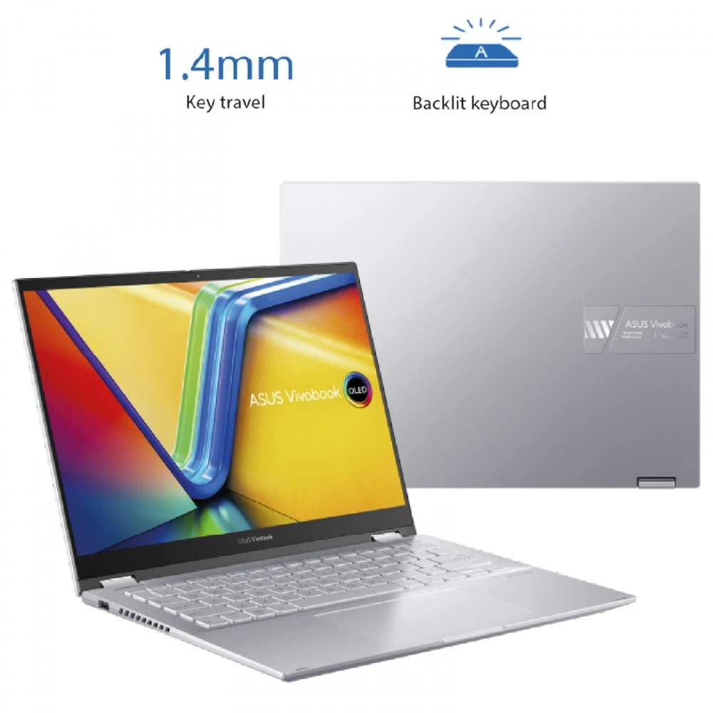 Asus Vivobook S 14 Flip Laptop ” Intel Core i5-13500H, 8GB DDR4 RAM, 512GB NVMe SSD,14 inch FHD Touch Screen, Windows 11 ” TP3402VA-LZ137W