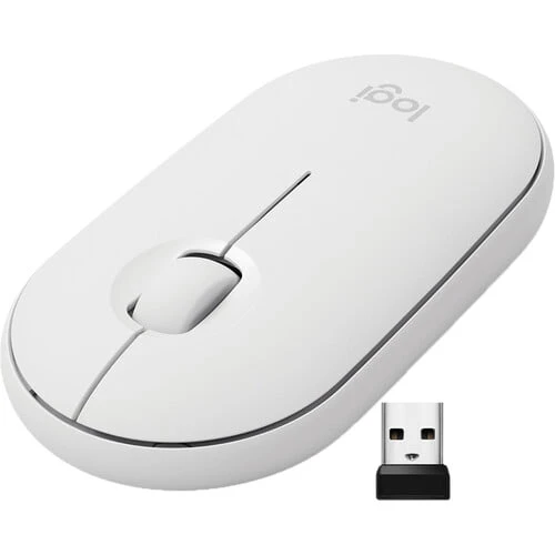 ماوس لاسلكي Logitech PEBBLE MOUSE M350 – أبيض – 910-005770