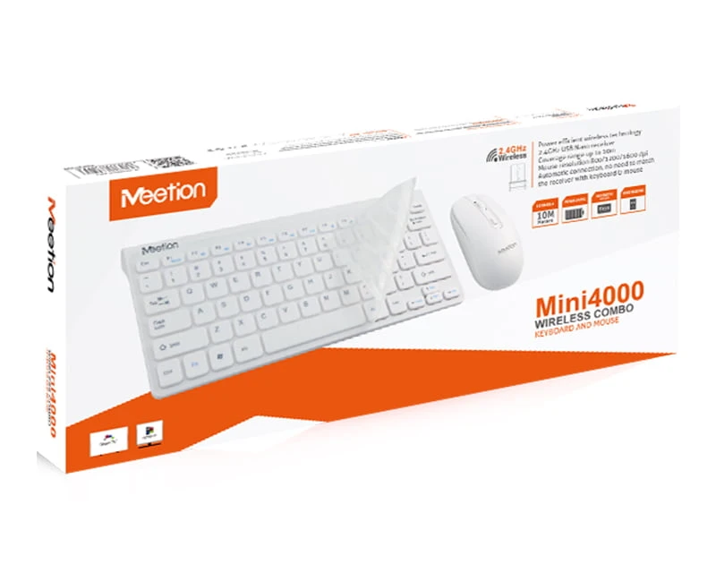 مجموعة لوحة المفاتيح والماوس اللاسلكية Meetion MT-MINI4000 2.4G (أسود)