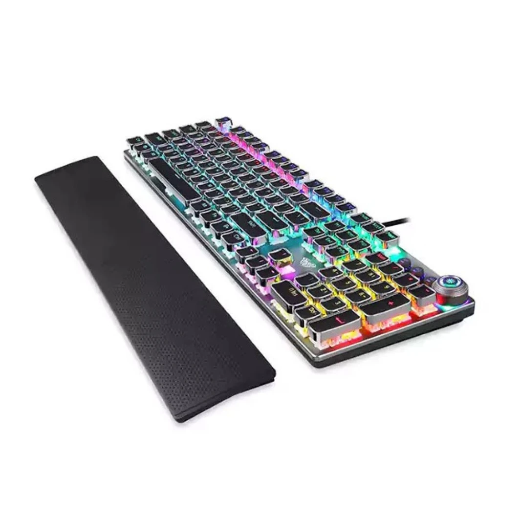 لوحة مفاتيح الألعاب الميكانيكية USB RGB AULA F2088 بمفتاح أزرق سلكي