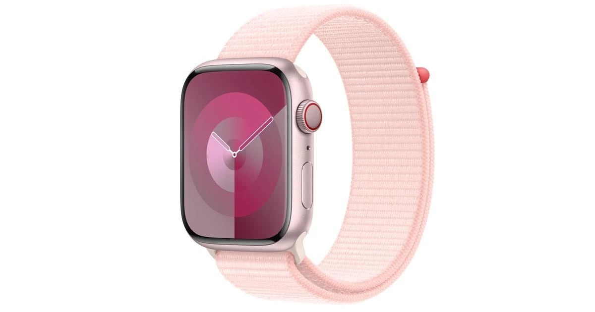 Watch Series 9 Gps 45Mm Pink Aluminium Case With Light Pink Sport Loop