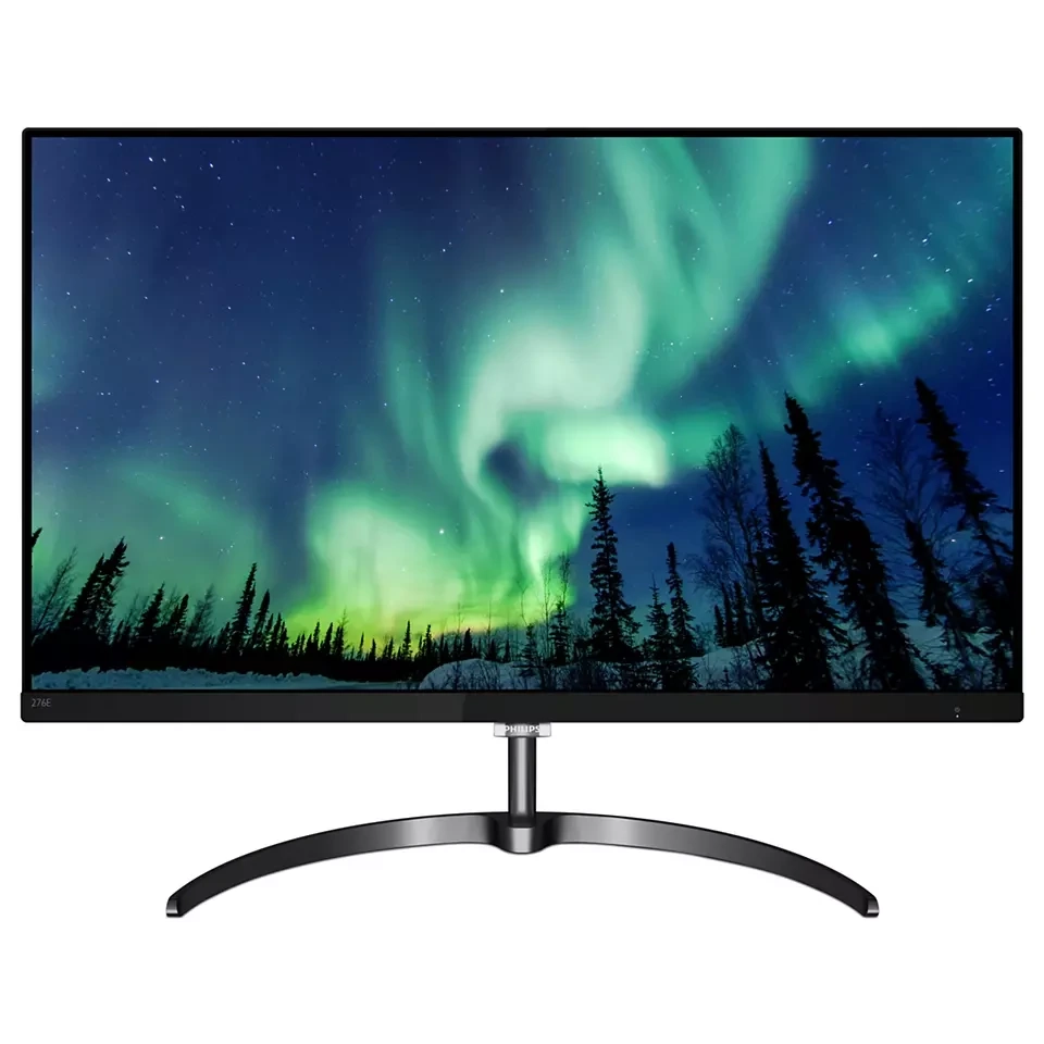 شاشة مسطحة Philips 276E8VJSB مقاس 27 بوصة بدقة 3840 × 2160 (4K) IPS بمعدل تحديث 60 هرتز ومدة استجابة 5 مللي ثانية ومنفذ HDMI 2.0 / DP 1.2