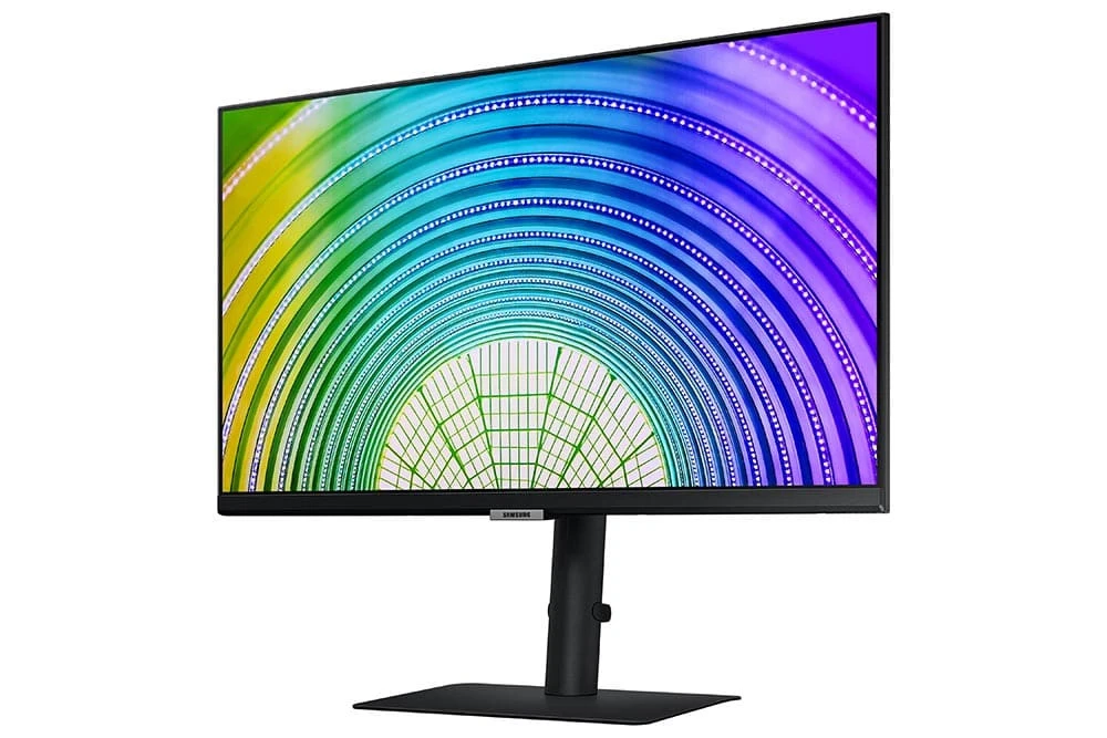 شاشة Samsung S24A600UCM مقاس 24 بوصة بدقة 2560 × 1440 (QHD 2K) IPS بمعدل تحديث 75 هرتز ووقت استجابة 5 مللي ثانية ومنفذ HDMI 1.4 / DP 1.2 HDR10 مع موزع USB وحامل قابل للتعديل (الارتفاع والإمالة والتدوي