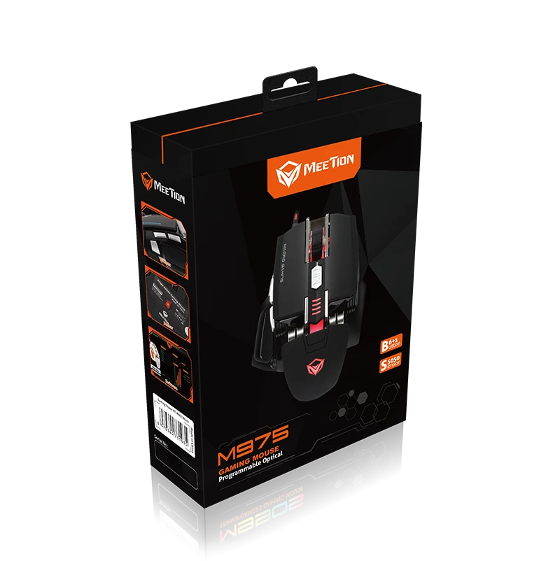 ماوس ألعاب Meetion M975 USB سلكي - أسود