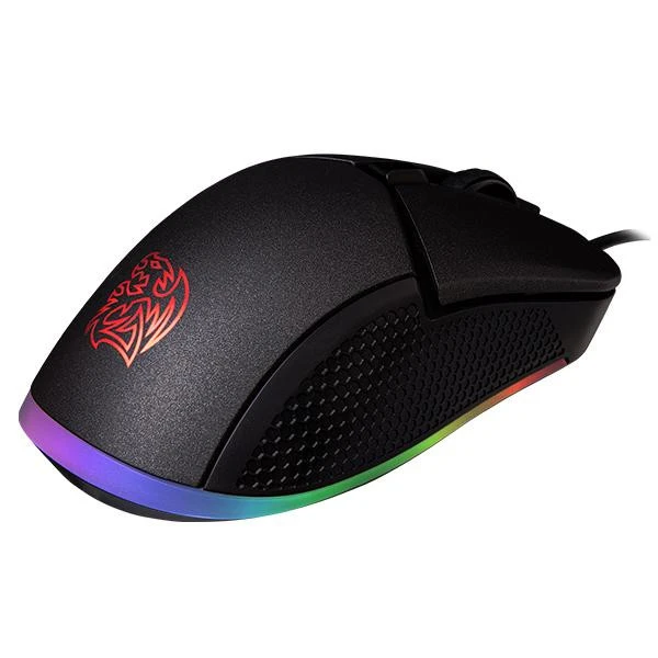 ماوس الألعاب Thermaltake eSPORTS IRIS Optical 16.8 مليون لون RGB Aura Illumination 9 تأثيرات إضاءة 5000 DPI PMW3325 Sensor Ergonomic Gaming Controlled Software - أسود