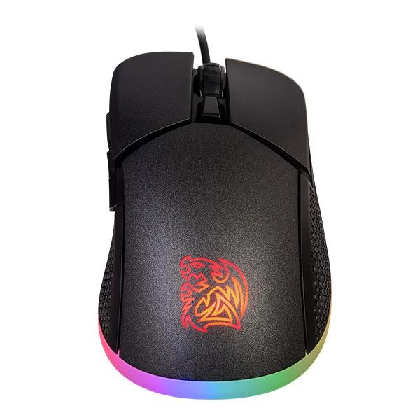 ماوس الألعاب Thermaltake eSPORTS IRIS Optical 16.8 مليون لون RGB Aura Illumination 9 تأثيرات إضاءة 5000 DPI PMW3325 Sensor Ergonomic Gaming Controlled Software - أسود