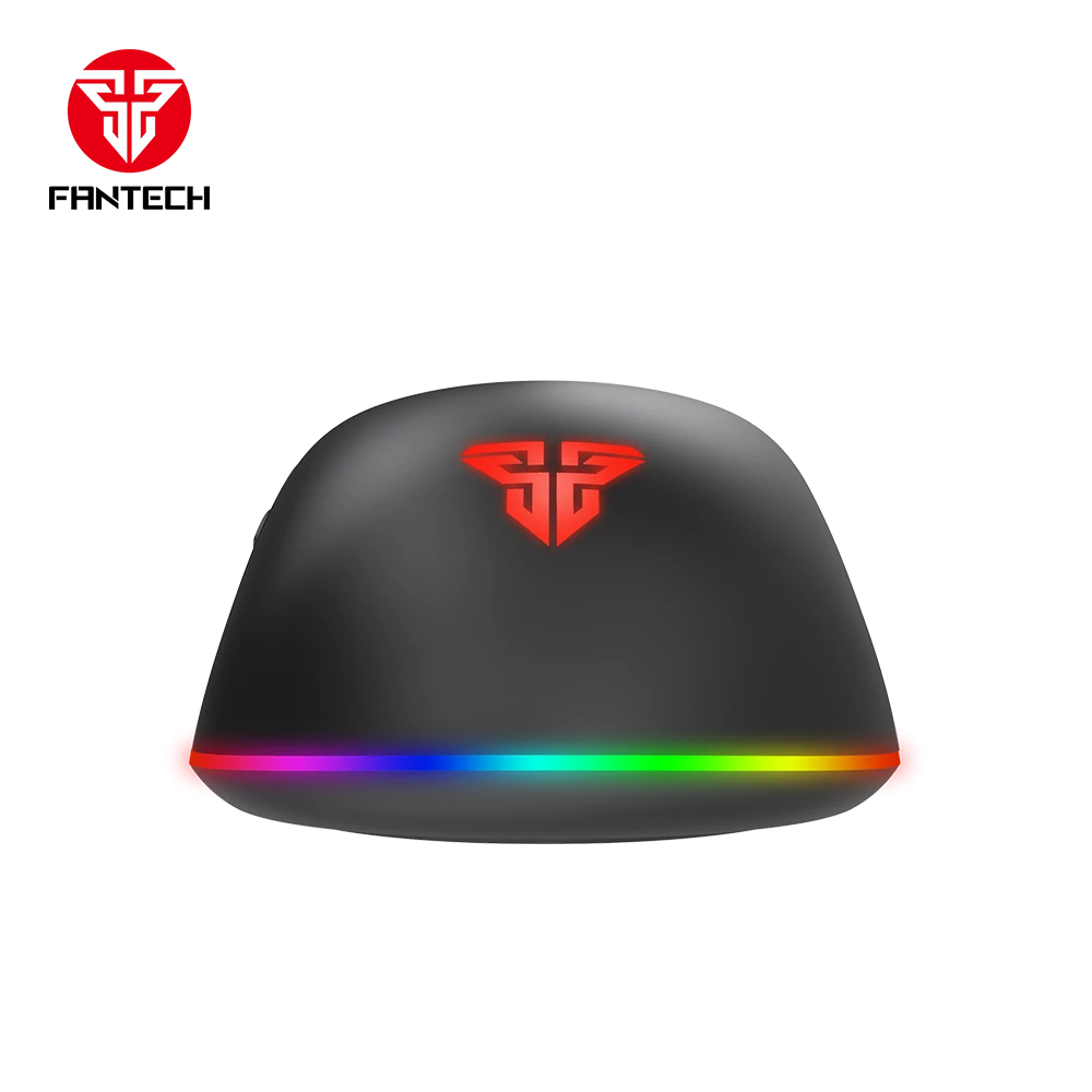 ماوس الألعاب السلكي FANTECH Helios UX3 RGB بدقة 16000 نقطة في البوصة و6 أزرار قابلة للبرمجة، ماوس صغير الحجم ومتناسق وخفيف الوزن 69 جرامًا - أسود