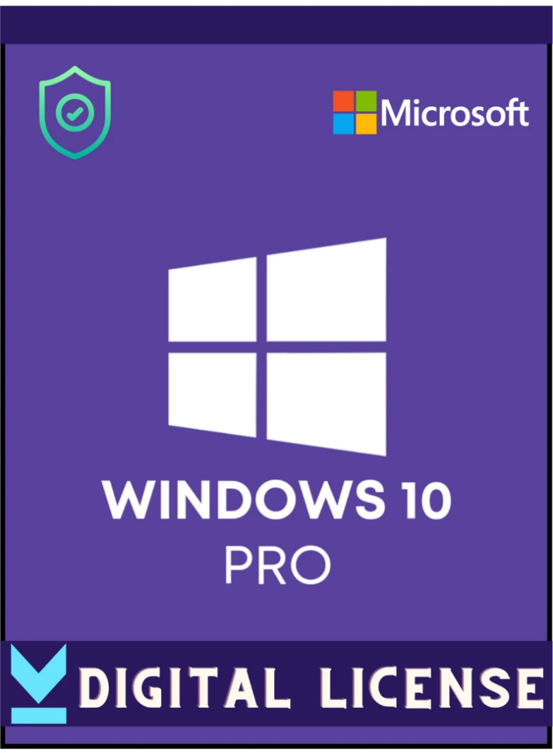 ترخيص Microsoft Windows 10 pro الرقمي (الأصلي)