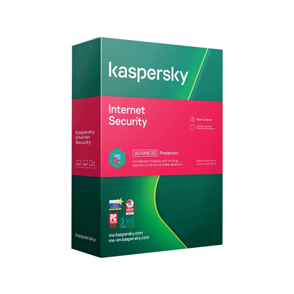 Kaspersky Internet Security 2 devices (1) year license
