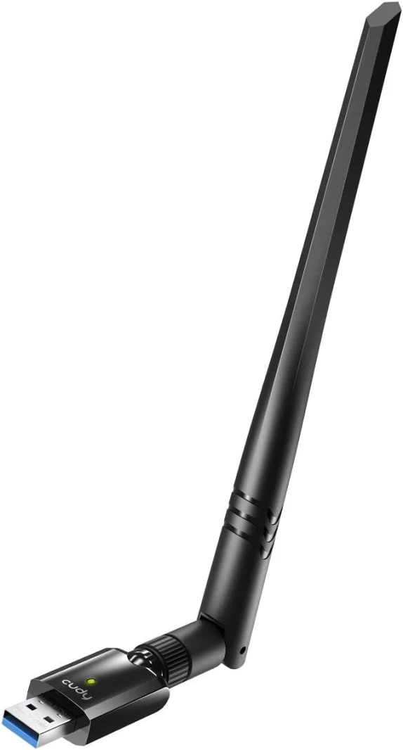 محول واي فاي مزدوج النطاق USB 3.0 من Cudy WU1400 AC بسرعة 1300 ميجابت في الثانية للكمبيوتر الشخصي، دونجل لاسلكي USB بسرعة 400 ميجابت في الثانية + 867 ميجابت في الثانية، 5 جيجاهرتز + 2.4 جيجاهرتز، هوائ