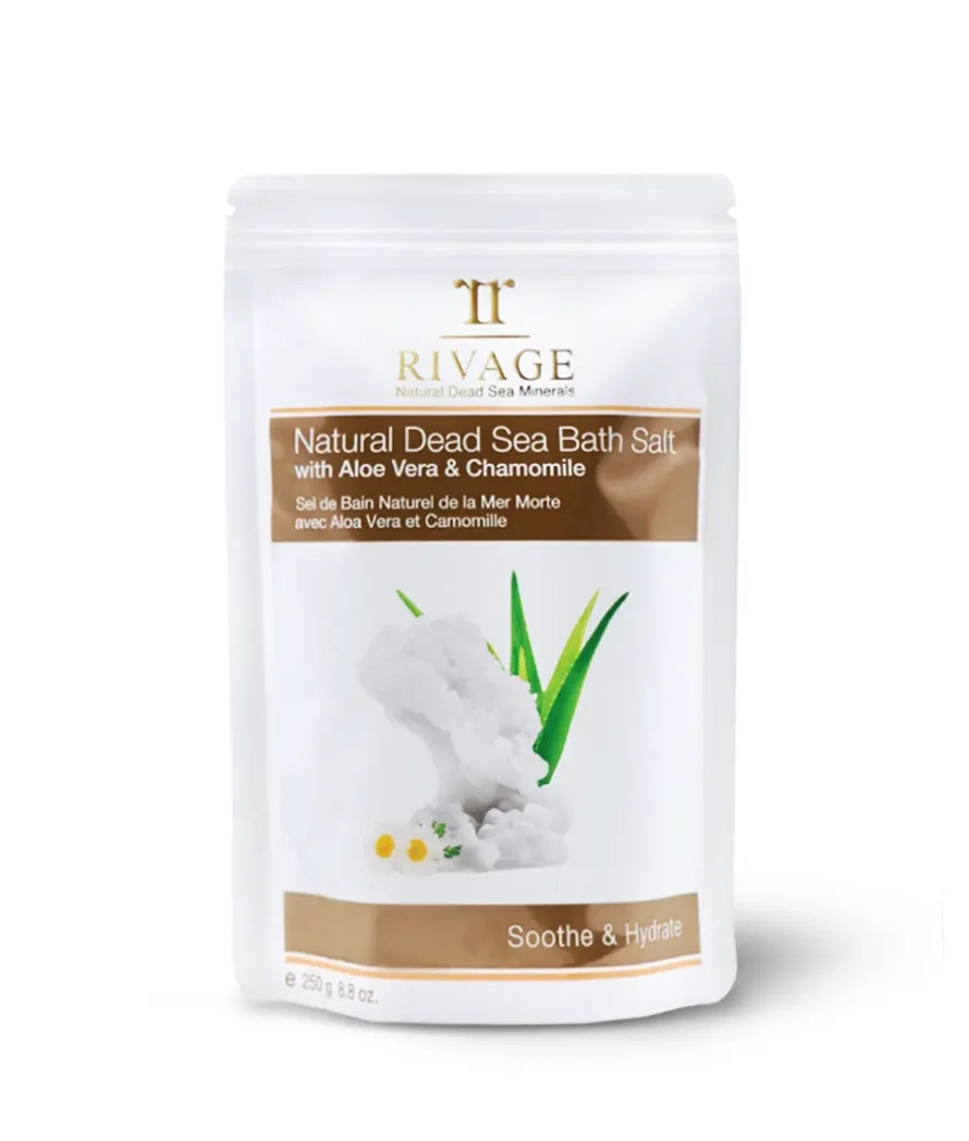 Rivage Dead Sea Bath Salts Aloe Vera & Chamomile -Soothe & Hydrate 250 g