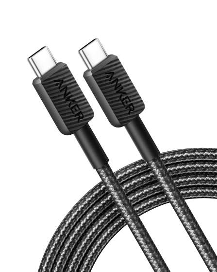 Anker 322 USB-C to USB-C Cable (3ft Braided) - Black