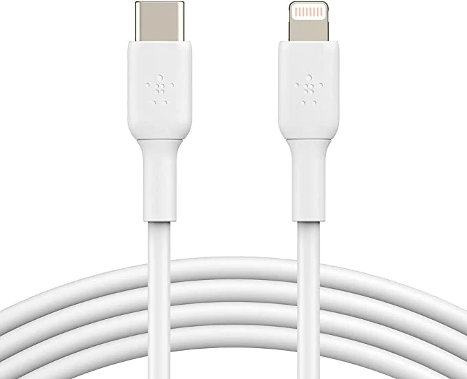 كابل Belkin BOOST CHARGE™ Lightning إلى USB-C، 1 متر، أبيض