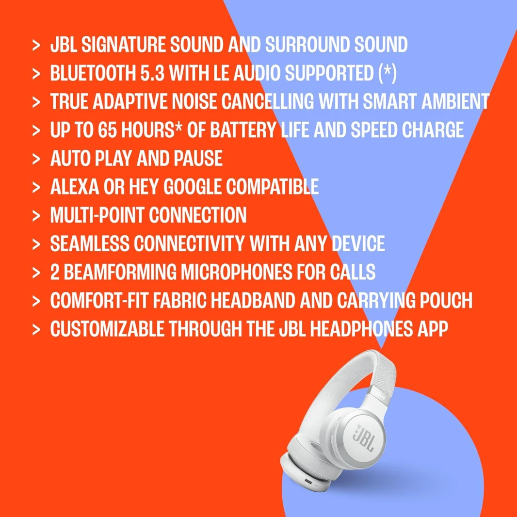 JBL T670 Over-Ear Noise Cancelling Wireless Headphone