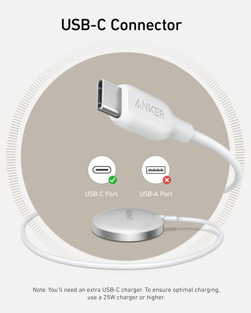 Anker MagGo Wireless Charger (15W,Pad) White