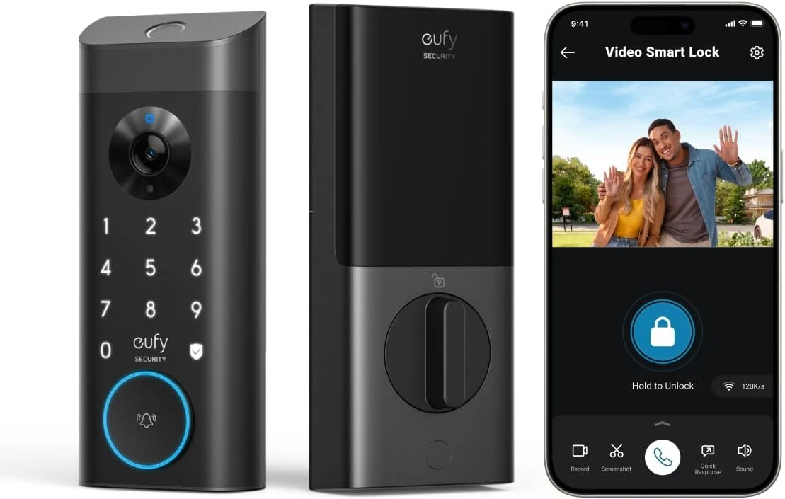 قفل فيديو Anker Eufy Security E330 باللون الرمادي