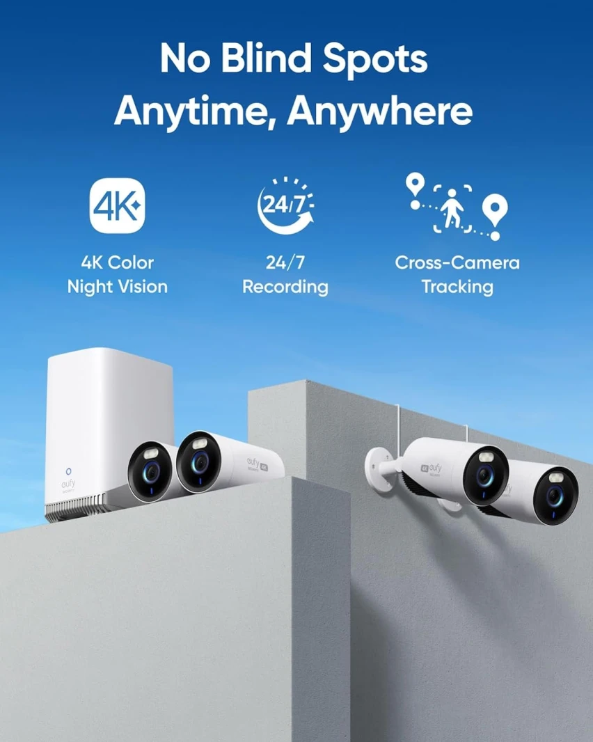 مجموعة كاميرا Anker eufyCam E330 رباعية الكاميرات