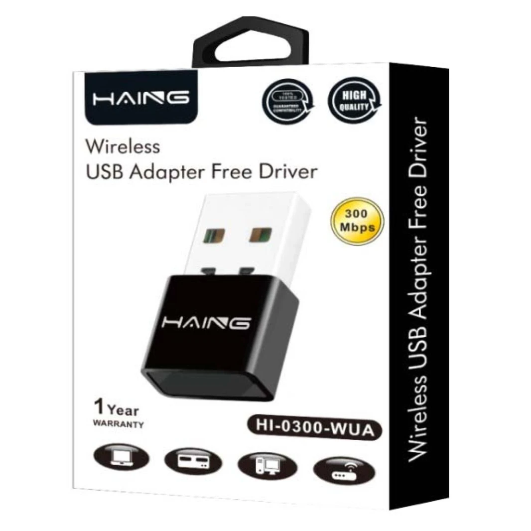 HAING HI-0300-WUA 300Mbps 11n Wi-Fi USB Adapter