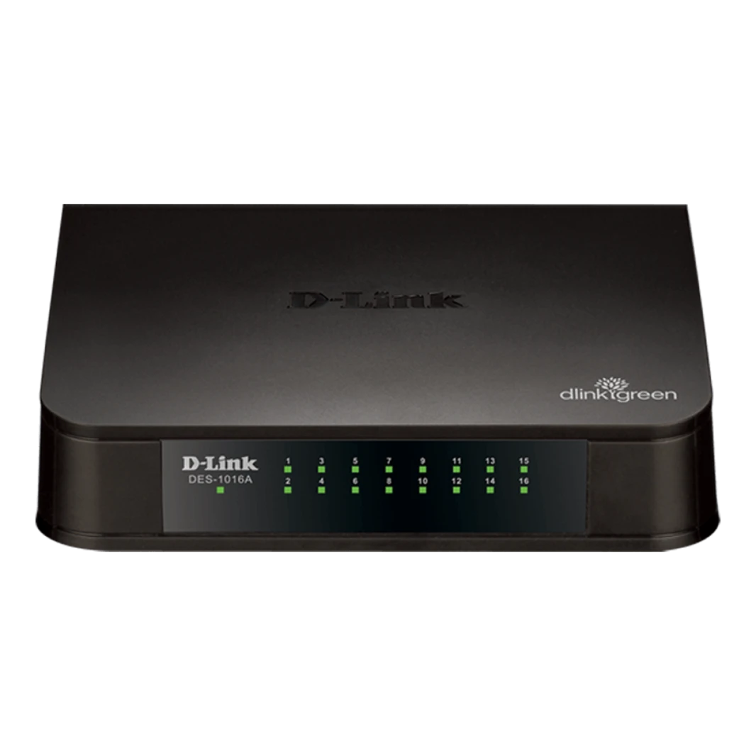 D-Link DES-1016A مفتاح غير مُدار 16 منفذ 10/100 - قابس المملكة المتحدة