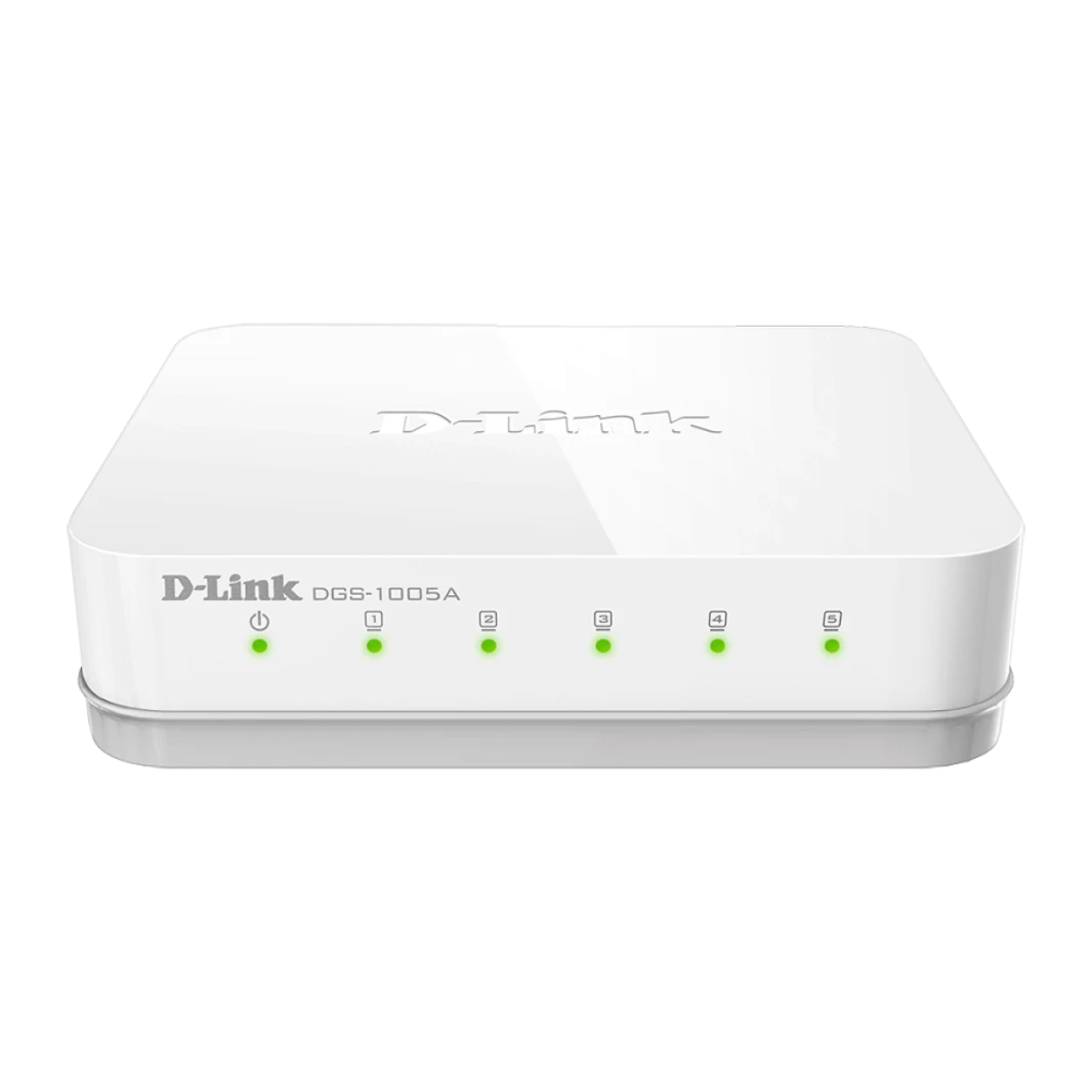 D-Link DGS-1005A - محول سطح مكتب جيجابت سهل الاستخدام بخمسة منافذ