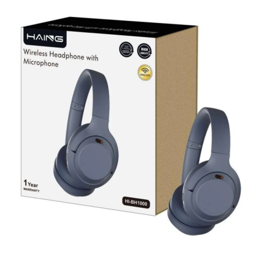 HAING HI-BH1000 Wireless Headphone with Microphone  -Khaki
