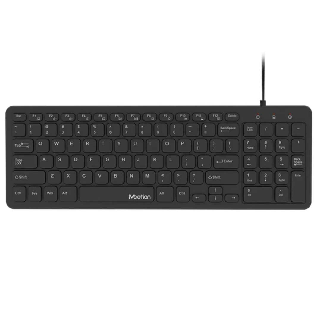 Meetion MT-K410 USB Wired Ultra Thin Chocolate Keyboard