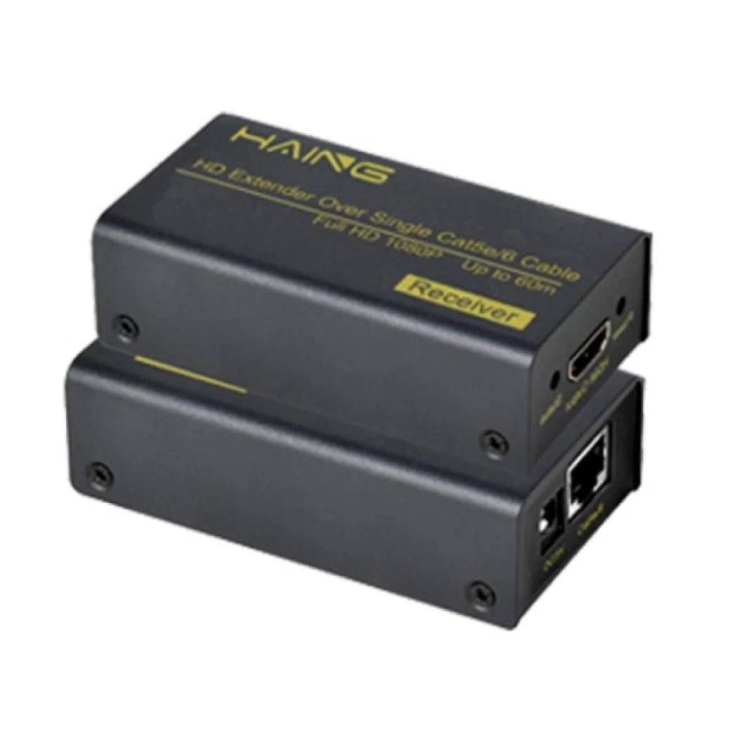 جهاز إرسال موسع HDMI / RJ45 من HAING HI-0600-HDE بطول 60 مترًا