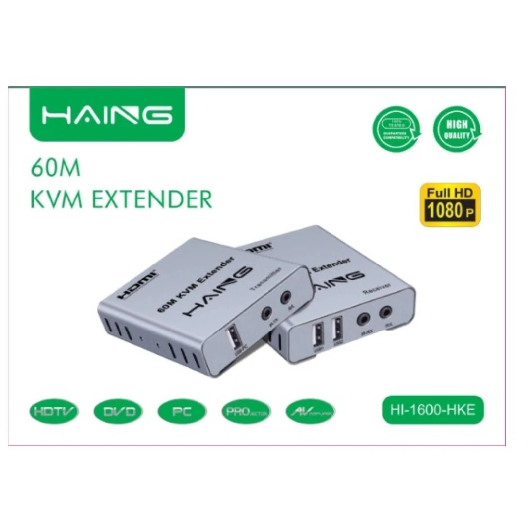 موسع HDMI HAING HI-1600-HKE مع USB KVM 60M 1080P