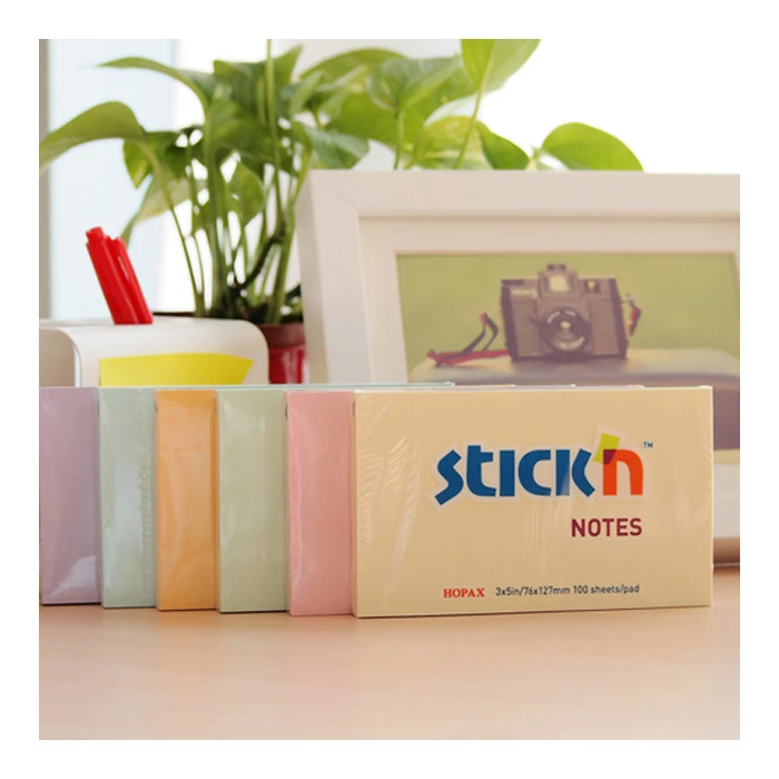 ملاحظات Stick’N Pastel مقاس 76×127 مم، 100 ورقة - أصفر